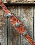 Light Oil Floral Western Flower Browband / Breastcollar Tack Set