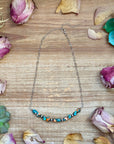 Turquoise & Spiny Oyster Pearl Necklace 16 inch