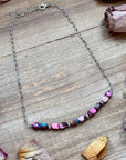 Pink Dyed Turquoise Necklace 16 inch