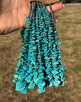 Blue Turquoise & Silver Hematite Necklace – 18”