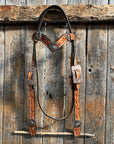 Light Oil Floral Western Flower Browband / Breastcollar Tack Set