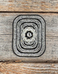 Black Rectangle Rhinestone Rosette - Assorted Conchos