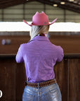 PURPLE STITCHED PERFORMANCE RODEO SHIRT