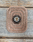 Copper Rectangle Rhinestone Rosette - Assorted Conchos