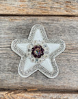 White Small Star Rhinestone Rosette - Assorted Conchos