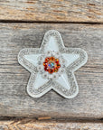 White Small Star Rhinestone Rosette - Assorted Conchos