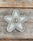 White Small Star Rhinestone Rosette - Assorted Conchos