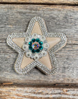 Tan Small Star Rhinestone Rosette - Assorted Conchos