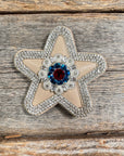 Tan Small Star Rhinestone Rosette - Assorted Conchos