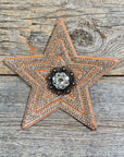 Copper Big Star Rhinestone Rosette - Assorted Conchos
