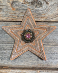 Copper Big Star Rhinestone Rosette - Assorted Conchos