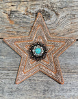 Copper Big Star Rhinestone Rosette - Assorted Conchos