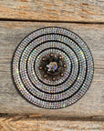 Black AB Circle Rhinestone Rosette - Assorted Conchos