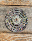 Black AB Circle Rhinestone Rosette - Assorted Conchos