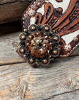 Bronc Noseband With European Copper Conchos
