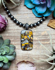 Mojave Bumblebee Pendant – Sterling Silver – Fits Up To 8 mm Pearls – Made by The Bijoux FAB