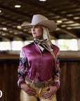 MARIANNA AZTEC SATIN PERFORMANCE RODEO SHIRT