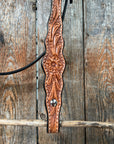 Floral Scalloped Light Oil Browband Headstall / Bridle