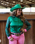 HOT SHOT LEOPARD SATIN PERFORMANCE RODEO SHIRT