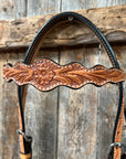 Floral Scalloped Light Oil Browband Headstall / Bridle