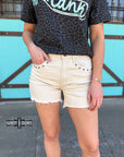CREAM- Shenandoah Stud Shorts