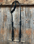 Floral Scalloped Black One Ear Headstall / Bridle