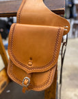 9" Natural Crazy Leg Border Saddle Bag