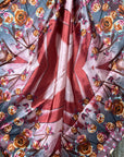 35X35" Pink and Rust Roses Wild Rag / Scarf WR1007