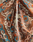 35X35" Tan & Cream Paisley Wild Rag / Scarf WR907