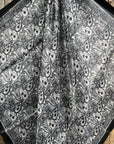 35X35" Black & White Paisley Wild Rag / Scarf WR3401