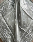 35X35" Sage & White Paisley Wild Rag / Scarf WR3413