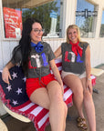 Red, White & Boots Tank