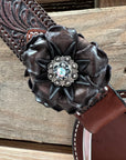 Dark Oil Braid Jet and AB Browband / One Ear Tack Set