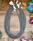 Silver-Plated 4 mm Bead Necklace – 20”