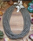 Silver-Plated 4 mm Bead Necklace – 24”
