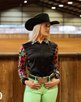 WESTERN NEON SATIN PERFORMANCE RODEO SHIRT