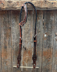 Medium Oil Floral and Teal Dot Browband / One Ear Headstall and Breastcollar Tack Sets
