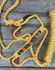 Gold Mule Tape Halter - Multicolored Flowers