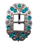 Copper Teal, Champagne Crystal Conchos Sizes from 1"-3" and Buckles