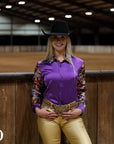 VEGAS LIGHTS SATIN PERFORMANCE RODEO SHIRT