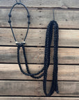 Lariat Hackamore and Double Reins - Assorted Colors