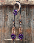 Silver Buckstitch One Ear Headstall / Bridle
