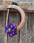 Silver Buckstitch One Ear Headstall / Bridle