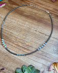 White Opal Necklace – Smooth 3 mm Beads – 16”