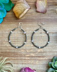 Pink Conch Hoop Earrings – Sterling Silver Pearls
