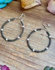 Pink Conch Hoop Earrings – Sterling Silver Pearls