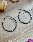 Pink Conch Hoop Earrings – Sterling Silver Pearls