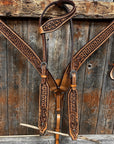 Light Oil Honeycomb One Ear/Breastcollar Tack Set