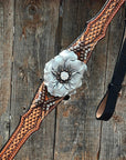 Rose Silver and Clear One Ear/ Breastcollar Tack Set
