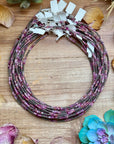 Natural Cubic Ruby Necklace with Sterling Silver Pearls – 19”